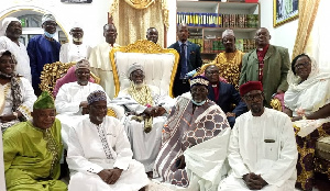 Representatives of the National Peace Council in a pose with the National Chief Imam