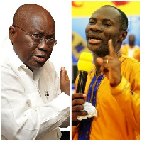 President Nana Addo Dankwa Akufo-Addo (L) and Prophet Emmanuel Badu Kobi