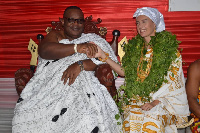 Gbese Mantse, Nii Ayi Bonte II with Harriet Thompson