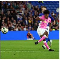 Samuel Amo-Ameyaw in action for Southampton against Cardiff