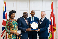 HE Owusu-Ankomah exchanging pleasantries with HE John Ranking, Governor of Bermuda