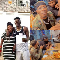 Shatta chills with friends as his mother cries for help to pay bills