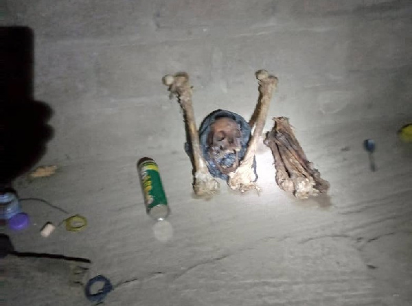 The human parts retrieved from the suspect's abode