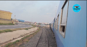 The train leaves Tema to Accra every morning and returns in the evening