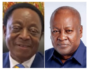 MembeDr Kwabena Duffuor and former President Mahama are contesting NDC's flagbearer