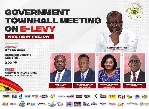 Takoradi will host the second edition of the E-Levy Townhall Meeting