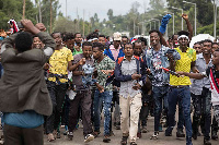 People protest against Ethiopian government in Bishoftu,  | ZACHARIAS ABUBEKER | AFP