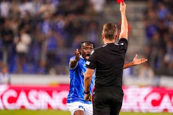 Joseph Paintsil red carded in Genk's draw against Olympiacos