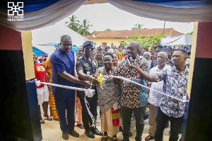 Kojo Oppong-Nkrumah, IGP cutting the tap to open the new police station