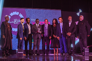 The team from Polytank Ghana after receiving the Brand of the Year award