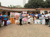 Apostle Elect Kofi Agbo making the presentation at Accra Psychiatric Hospital