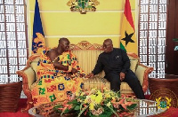 Otumfuo (Left), Nana Akufo-Addo (Right)