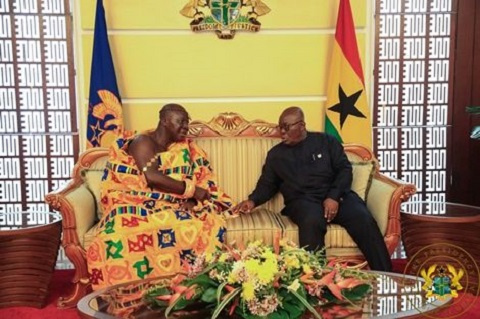 Otumfuo (Left), Nana Akufo-Addo (Right)