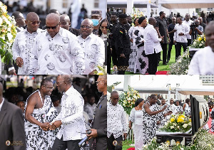 Popular faces at the funeral of Jospong's father