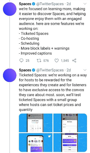 Twitter introduces Spaces for live audio conversations