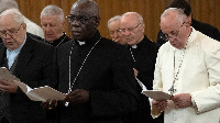 Cardinal Robert Sarah (L) and Pope Benedict XVI (R)