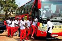 Kotoko players boarding bus