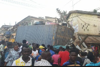 Chaos at the Tarkwa Post Office road