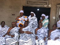 Nii Dr Ayi Bonte II seated in the middle with the new chiefs standing behind