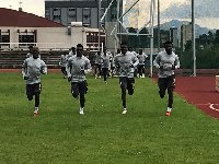 Black Stars players training ahead of the game