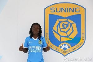 Elizabeth Addo  was on target for Jiangsu Suning