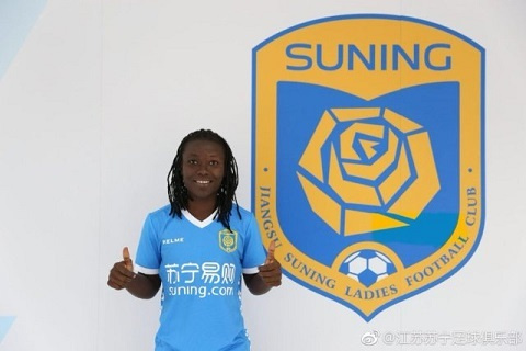 Elizabeth Addo  was on target for Jiangsu Suning