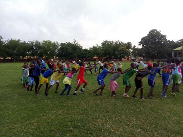 Pupils performing some activities during the camp