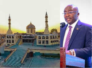 Kumasi Central Mosque (left), Vice President Dr Mahamudu Bawumia