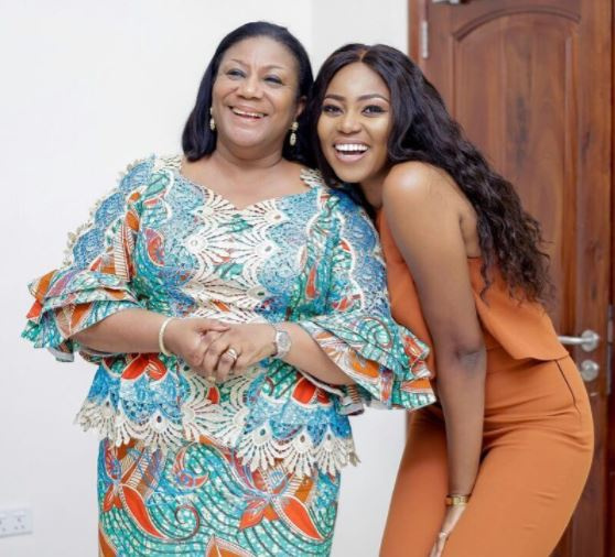 Mrs Rebecca Akufo-Addo with Yvonne Nelson