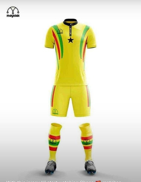 The proposed Black Stars jersey