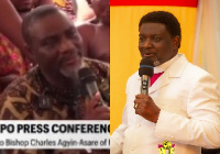 Nufialagah Mawufemor Kobla Nornyigbey (left), Archbishop Charles Agyinasare