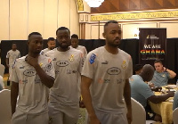 L-R: Osman Bukari, Elisha Owusu and Jordan Ayew,