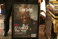 Picture frame of Forbes Africa magazine presented to Akufo-Addo