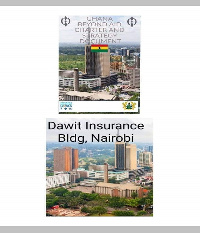 The cover of the charter depicts scenes in the skyline of Kenya