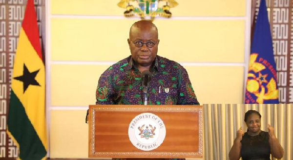 President Nana Akufo-Addo addressed the nation on Sunday, April 5, 2020