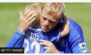 Eidur Gudjohnsen with son Andri, who faces Chelsea on Thursday