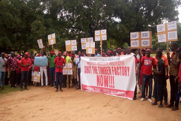 Residents demonstrated through the principal streets of Tumu