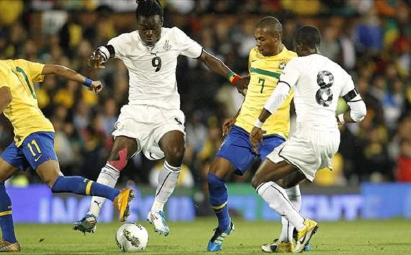 Former Black Stars midfielder, Derek Boateng in action against Brazil in 2011