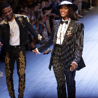 Supermodel Naomi Campbell and Nigerian singer, Wizkid