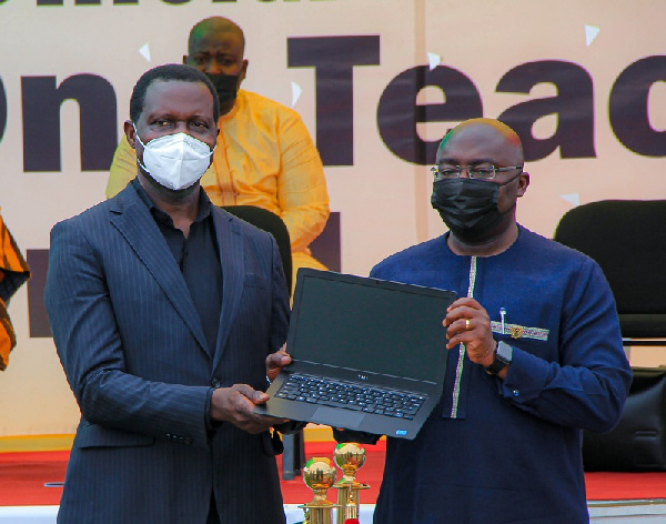 VP Bawumia with education Minister at the Teachers laptop launch in Accra