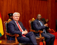 Stephen Harper with VP Bawumia at the Jubilee House