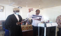 Osman Musah, the newly confirmed DCE being sworn into office