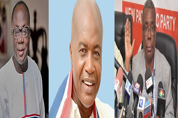 NPP National chairman, Freddie Blay; 'serial contender', Steven Ntim and former Chairman MacManu