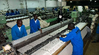 Workers at a factory in Kenya