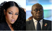 Actress Yvonne Nelson and President Nana Addo Dankwa Akufo-Addo