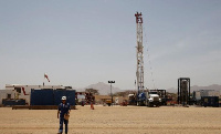 A worker at a Tullow Oil exploration drilling site in Lokichar, REUTERS/Baz Ratner