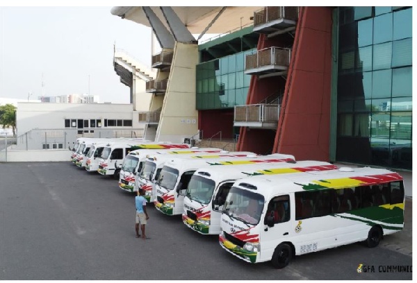 GFA hands over buses to Nine Division One League clubs