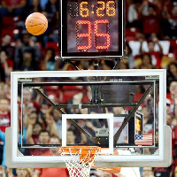 File photo - A basketball clock