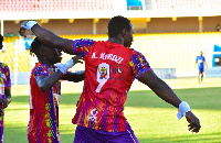 Hearts of Oak players, Kofi Kordzi and Ibrahim Salifu