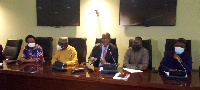 James Agalga, Ranking Member of the Defence and Interior Committee addressing a Press Conference